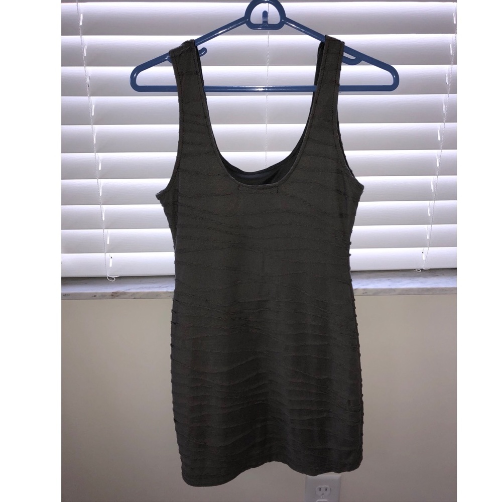 Olive green mini dress (petite)